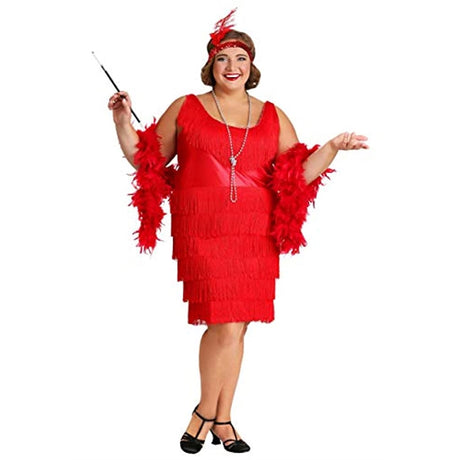 Disfraces Vestido de aleta rojo para mujer