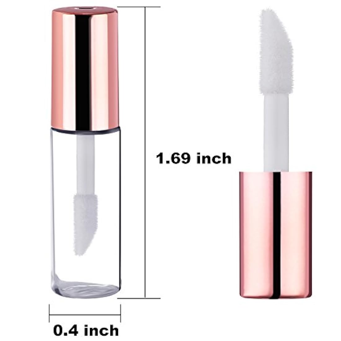 Paquete de 25 tubos de brillo de labios vacíos de 0.0