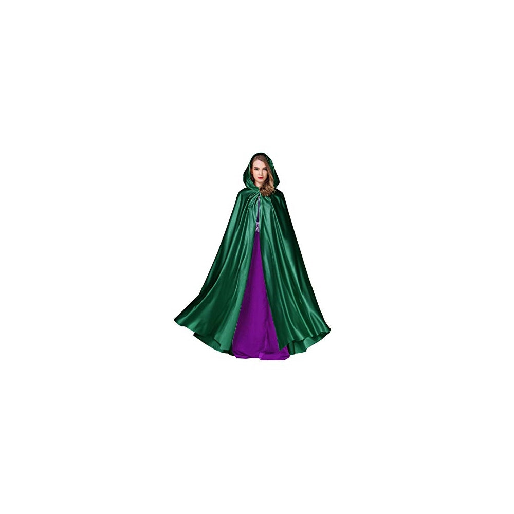 Disfraces de Capa de terciopelo capucha verde talla única