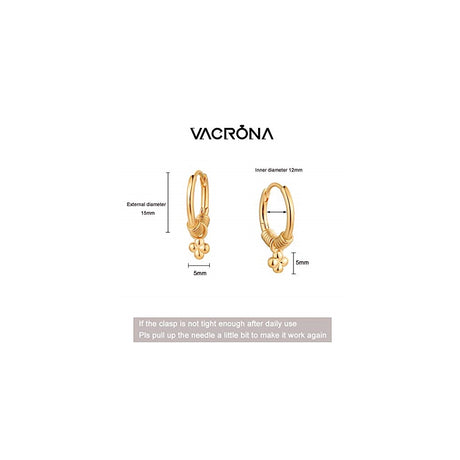 Aretes  contra el mal de ojo de aro para mujer