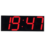 Reloj de pared LED digital Jumbo de control remotoegresiva, termómetro grande, reloj de silencio (rojo, carcasa)
