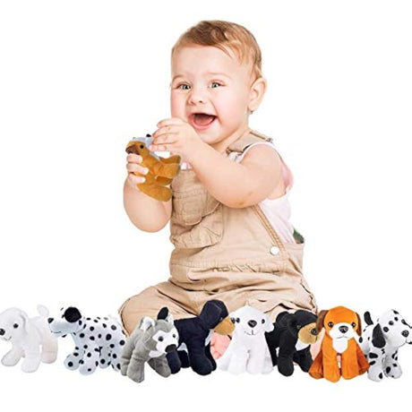 24 juguetes en forma de perros de peluche