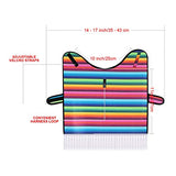 Sombrero para perro, poncho de serape para mascotas, disfraz divertido para perro, multicolor, ajustable, poncho mexicano, sombrero de paja, ropa de Chihuahua, para decoraciones de fiesta mexicana (pequeño)