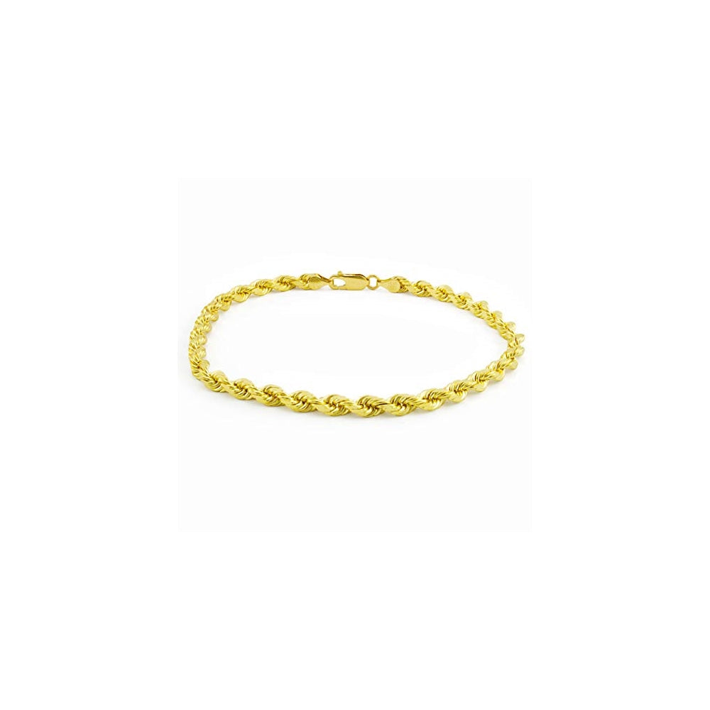 Pulseras de oro amarillo de 14 quilates con corte
