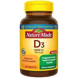 Comprimidos de vitamina D3 2000 UI 100 unidades