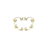 Aretes de mariposa con circonita para mujer