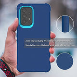 Leptech Funda para Samsung Galaxy A53 5G con protector de pantalla de cristal, [Serie Funda] Clip de cinturón de protección, resistente, resistente, resistente, resistente, militar, a prueba de golpes, cubierta para teléfono celular (azul)