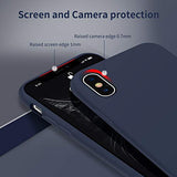 OTOFLY - Funda protectora de goma de silicona suave de alta calidad, compatible con Apple iPhone X (solamente), color azul medianoche