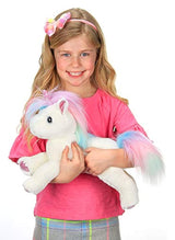 Peluche de unicornio con forma de melena de arcoíris, L