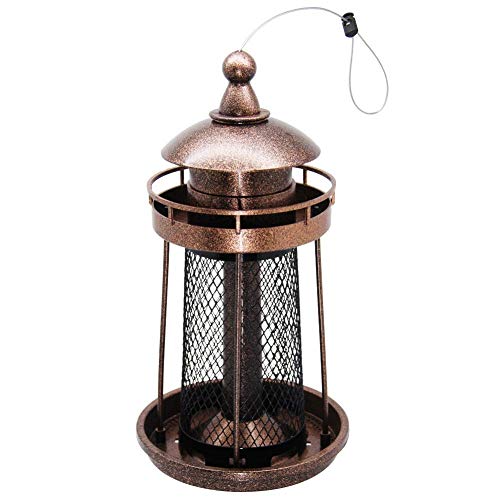 Comedero de aves silvestres que cuelga, en forma de faro