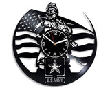 Reloj de pared de vinilo con diseño del ejército de USA