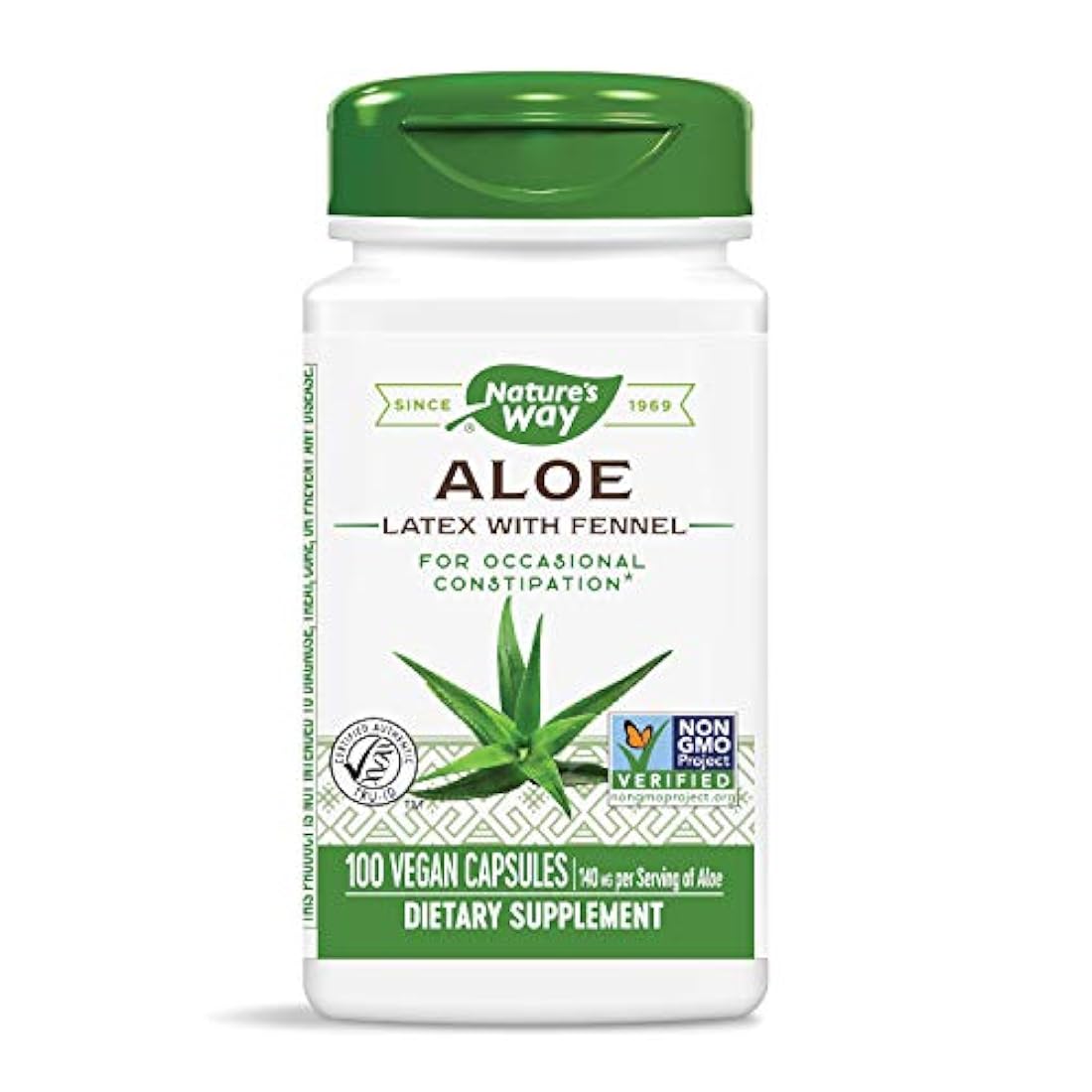Nature's Way Aloe Vera, 475 mg, 100 Vcaps, NW0013, 1