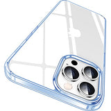 CASEKOO Crystal Clear Designed for iPhone 13 Pro case, [Not Yellowing] [Military Drop Protection] Shockproof Protective Phone Case Slim Thin Cover 6.1 inch 2021, Clear Blue