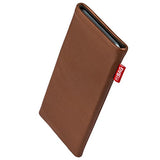 fitBAG Beat Brown - Funda personalizada para Samsung Galaxy S22 Ultra | Fabricada en Alemania | Funda de piel de napa fina con forro de microfibra para limpieza de pantallas