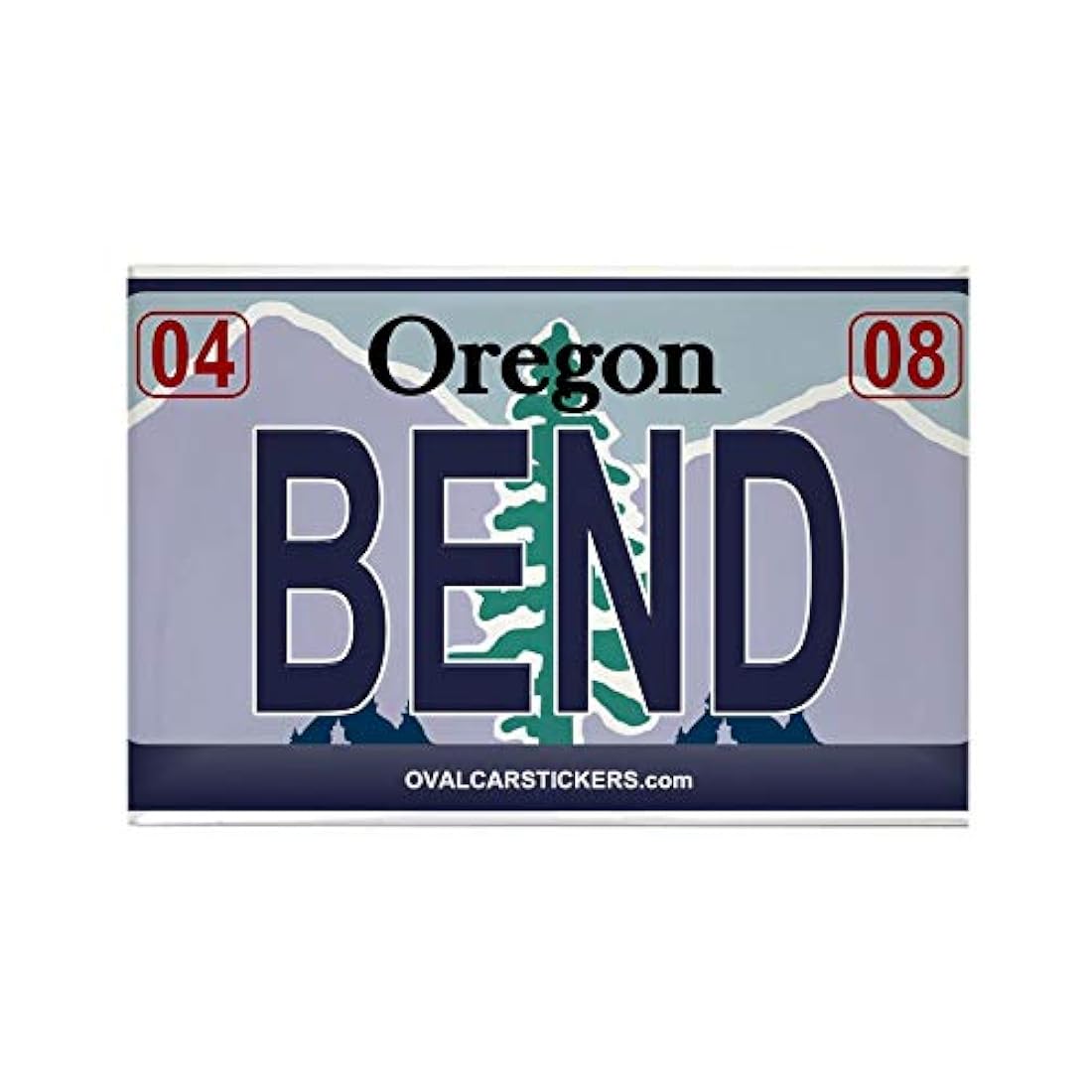 Imán para nevera Oregon Plate – BEND