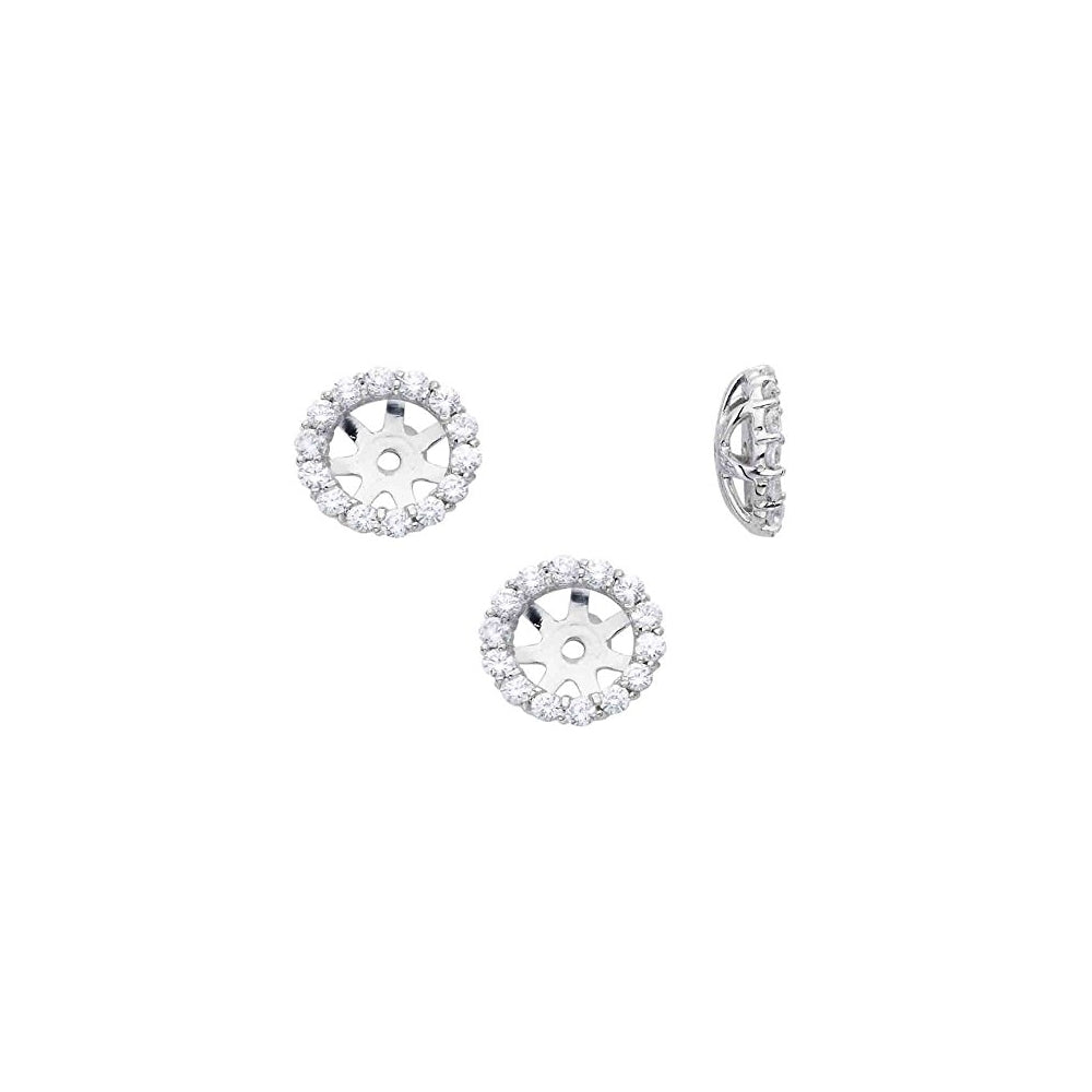 Aretes de diamantes de Oro blanco para mujeres