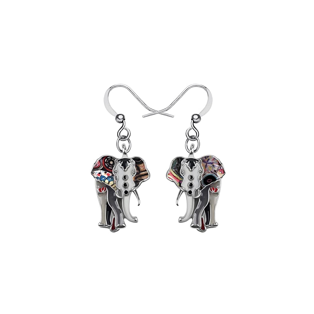 Aretes de elefante de la selva para mujeres