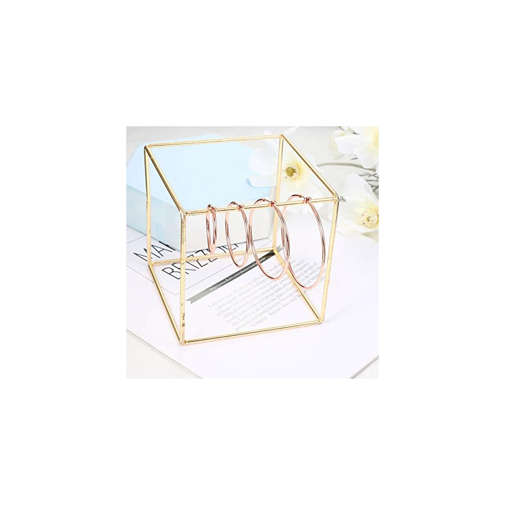 Aretes de aro de acero inoxidable con clip para mujer