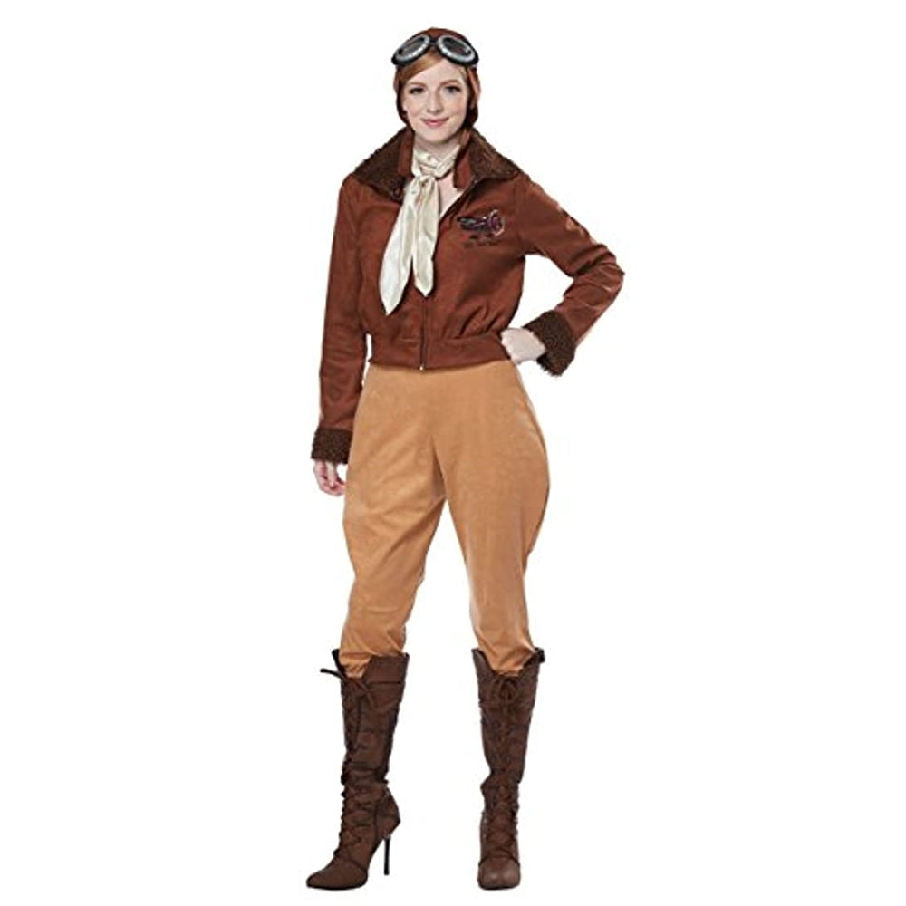 Disfraz de Amelia Earhart para mujer, talla S