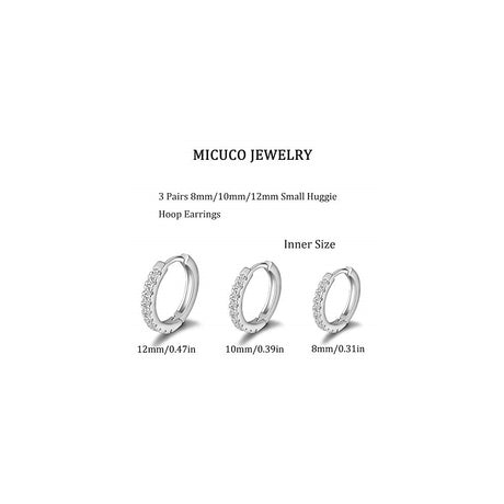 Aretes pequeños de aro  para mujer