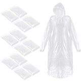 Roctee 12 ponchos desechables para lluvia, impermeables para adultos, chubasqueros de emergencia con capucha con cordón y muñecas elásticas para camping, senderismo, pesca, actividades al aire libre