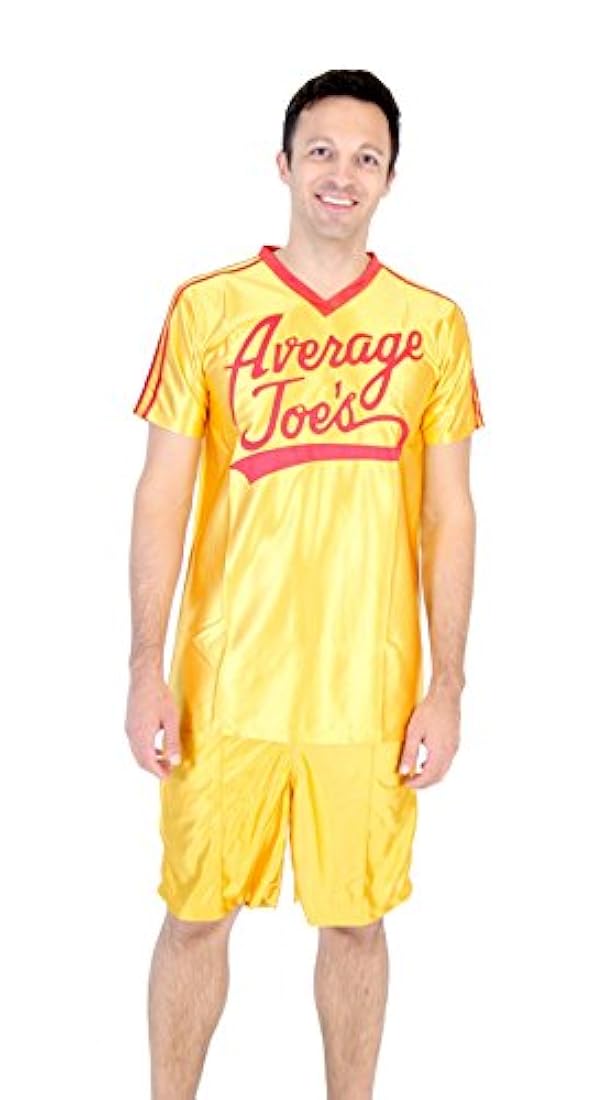 Dodgeball Average Joe's Adult Yellow Jersey Costume Set