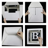 Cajas de bebé con letras para baby shower, decoraciones transparentes para baby shower, cajas de bloques transparentes para globos de fondo para baby shower y fiesta de cumpleaños, 4 unidades