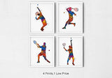 juego de 4 cartel decorativo sin marco de pared