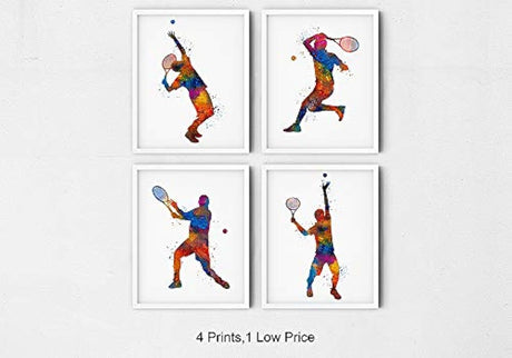 juego de 4 cartel decorativo sin marco de pared