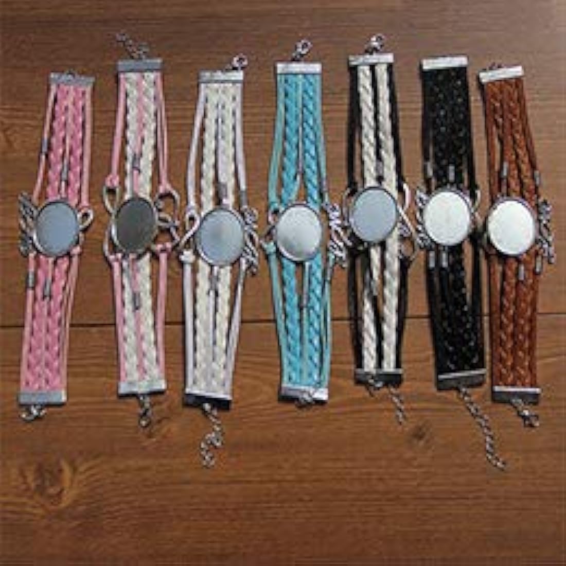 Pulseras de cuero tejidas