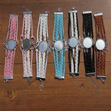 Pulseras de cuero tejidas