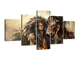 Yatsen Bridge Wolf - Pintura india americana (5 piezas)