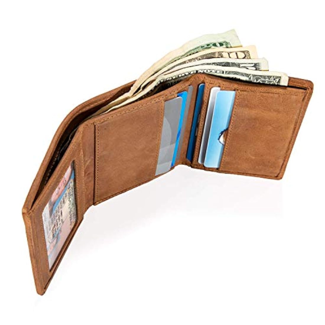 Cartera de piel fina para hombre, IDENTITY STRONGHOLD