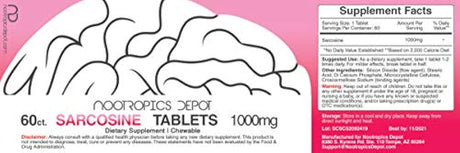 Tabletas de Sarcosina 1000mg 1