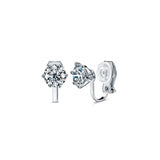 Pendientes de clip  redondo de 0.295 in Gris