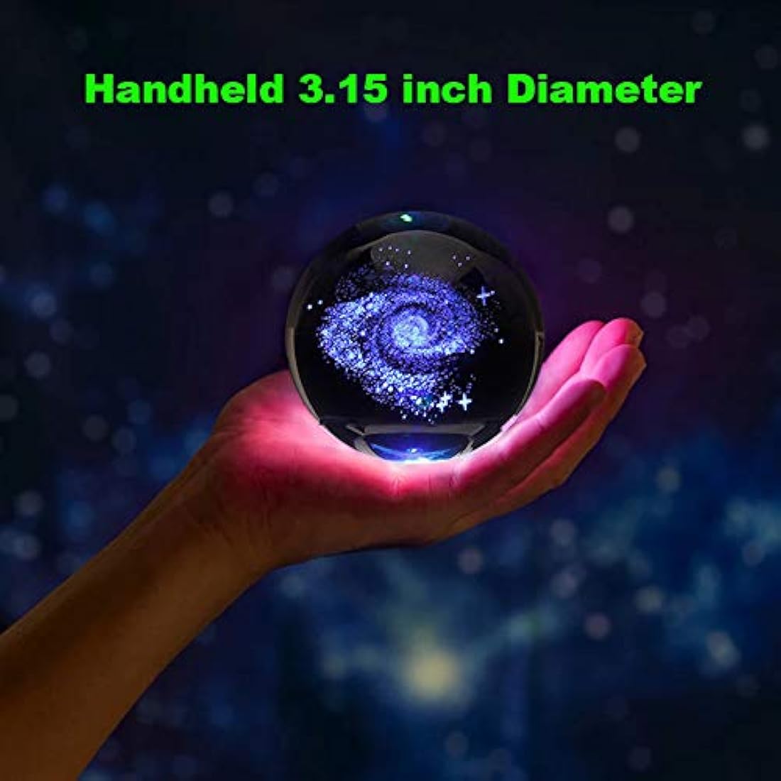 lampara con sistema solar, bola de cristal Galaxy