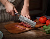 BIGSUN Nakiri cuchillo de Usuba de 7 pulgadas profesional