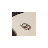 Aretes tipo argolla de plata esterlina  para mujer