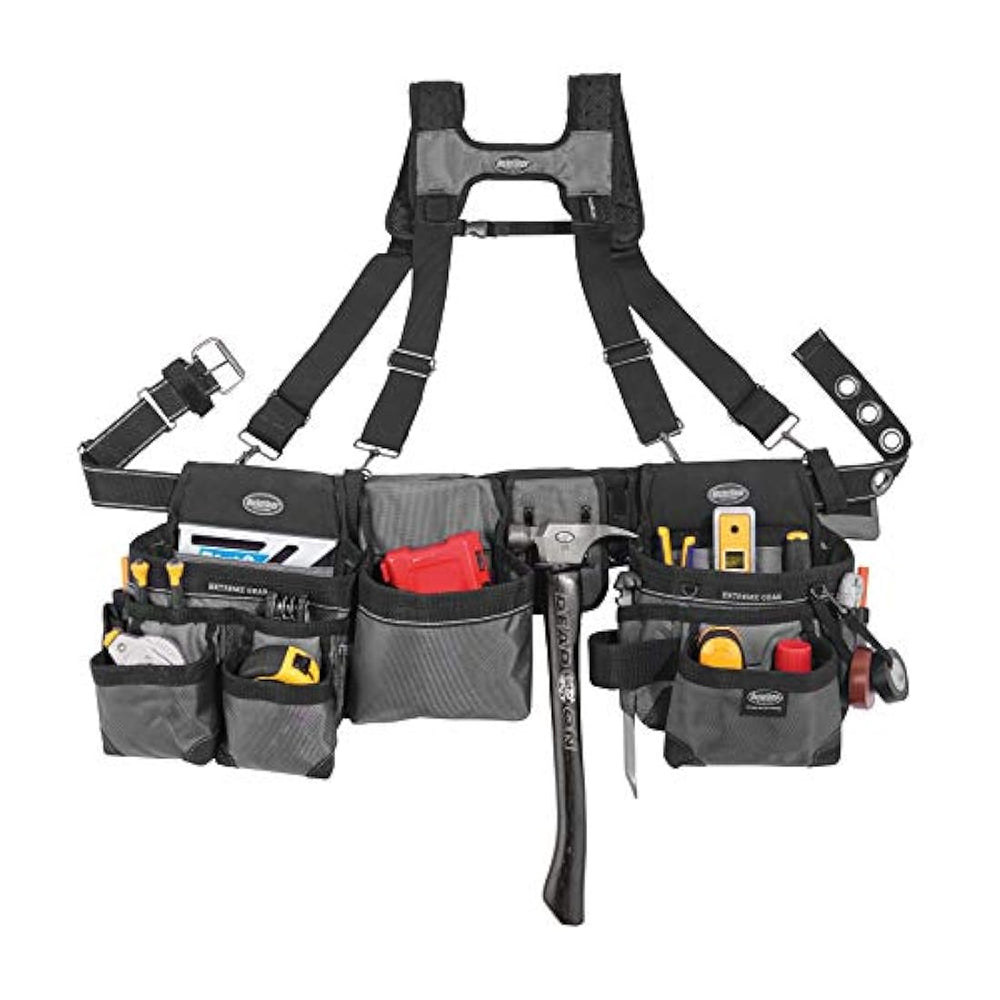 Bolsa Cinturón para herramientas con tirantes en gris
