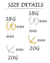 Aretes  de acero inoxidable sin perforaciones para mujeres