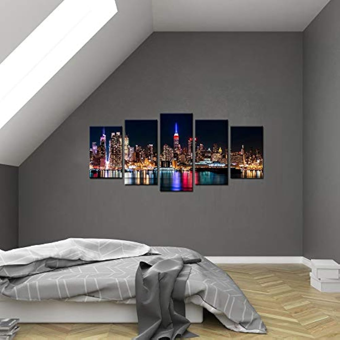 Biuteawal - Lienzo decorativo de pared de Nueva York