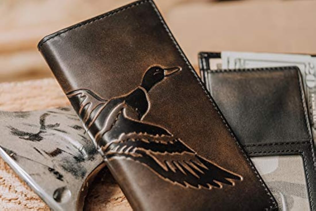 HOJ Co. DUCK - Cartera larga de piel de grano completo