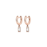 Aretes colgantes de plata chapados en oro de 14 quilates