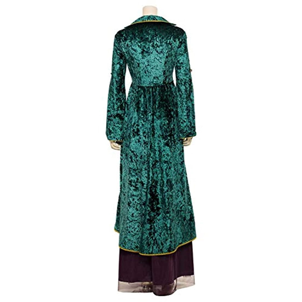 Disfraces Vestido de terciopelo verde Winifred para mujer
