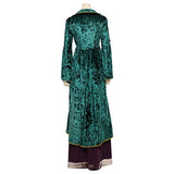 Disfraces Vestido de terciopelo verde Winifred para mujer