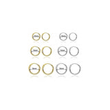 Aretes de acero inoxidable hipoalergénicos para mujer