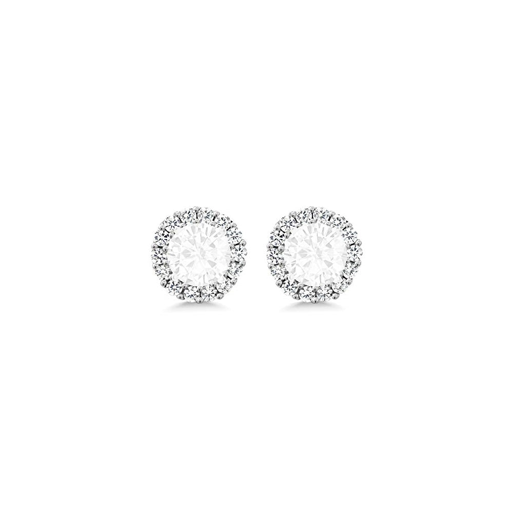 Aretes de plata de ley redondos para mujeres
