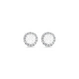 Aretes de plata de ley redondos para mujeres