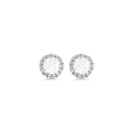 Aretes de plata de ley redondos para mujeres