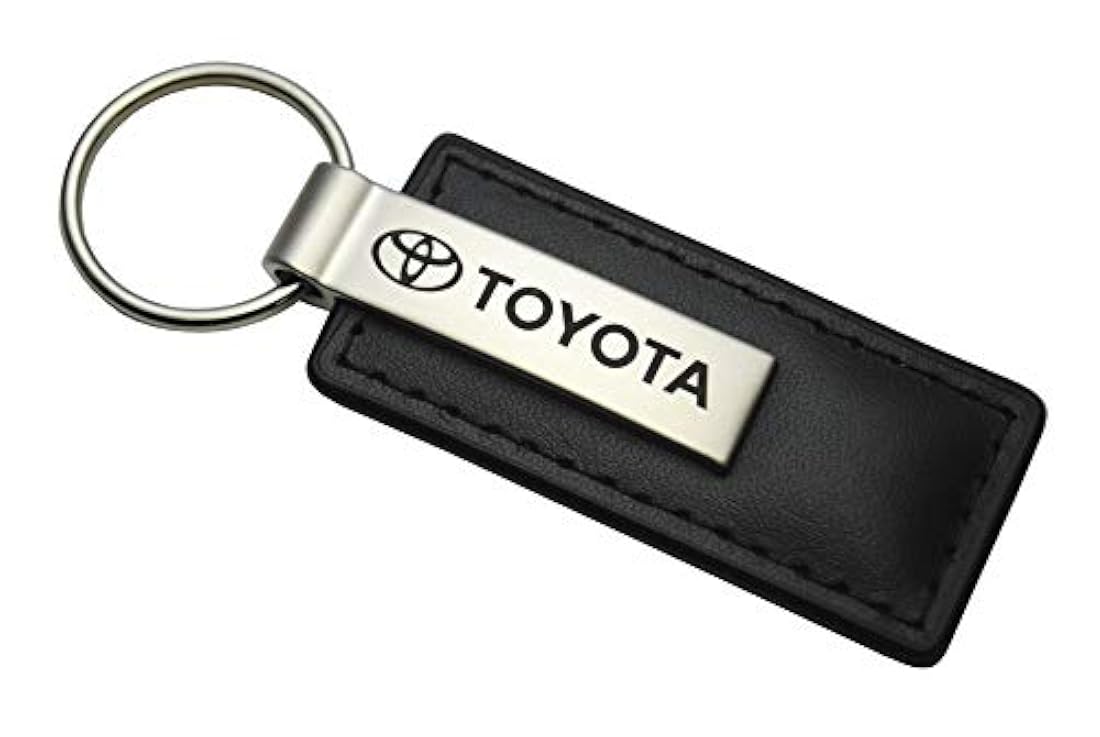 Llavero de piel negra para Toyota